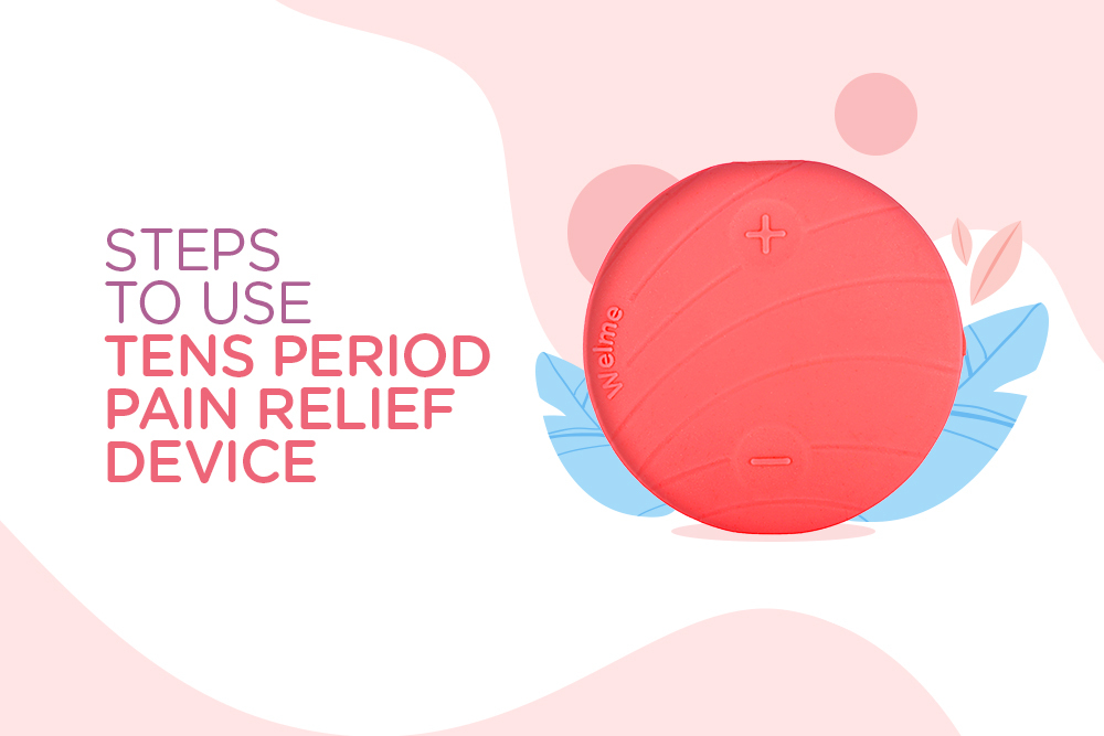 Steps to use TENS period pain relief device